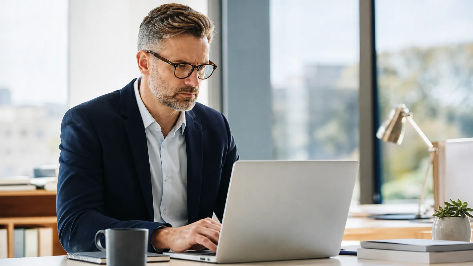 Entrepreneur consultant son attestation de vigilance URSSAF sur son ordinateur portable