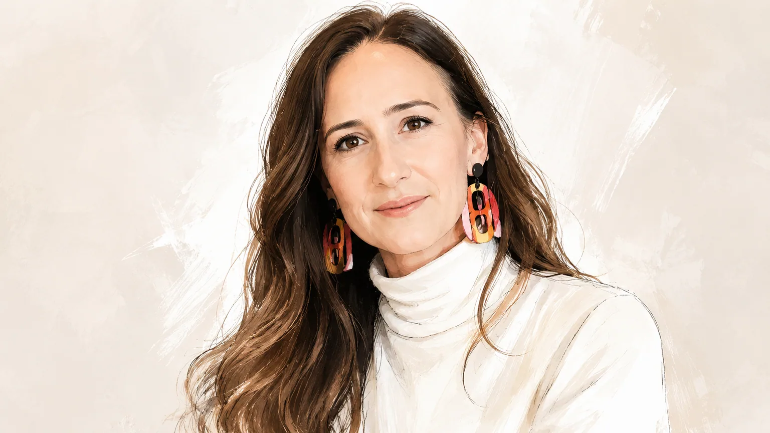 Portrait illustré de Céline Lazorthes, fondatrice de Leetchi et MangoPay