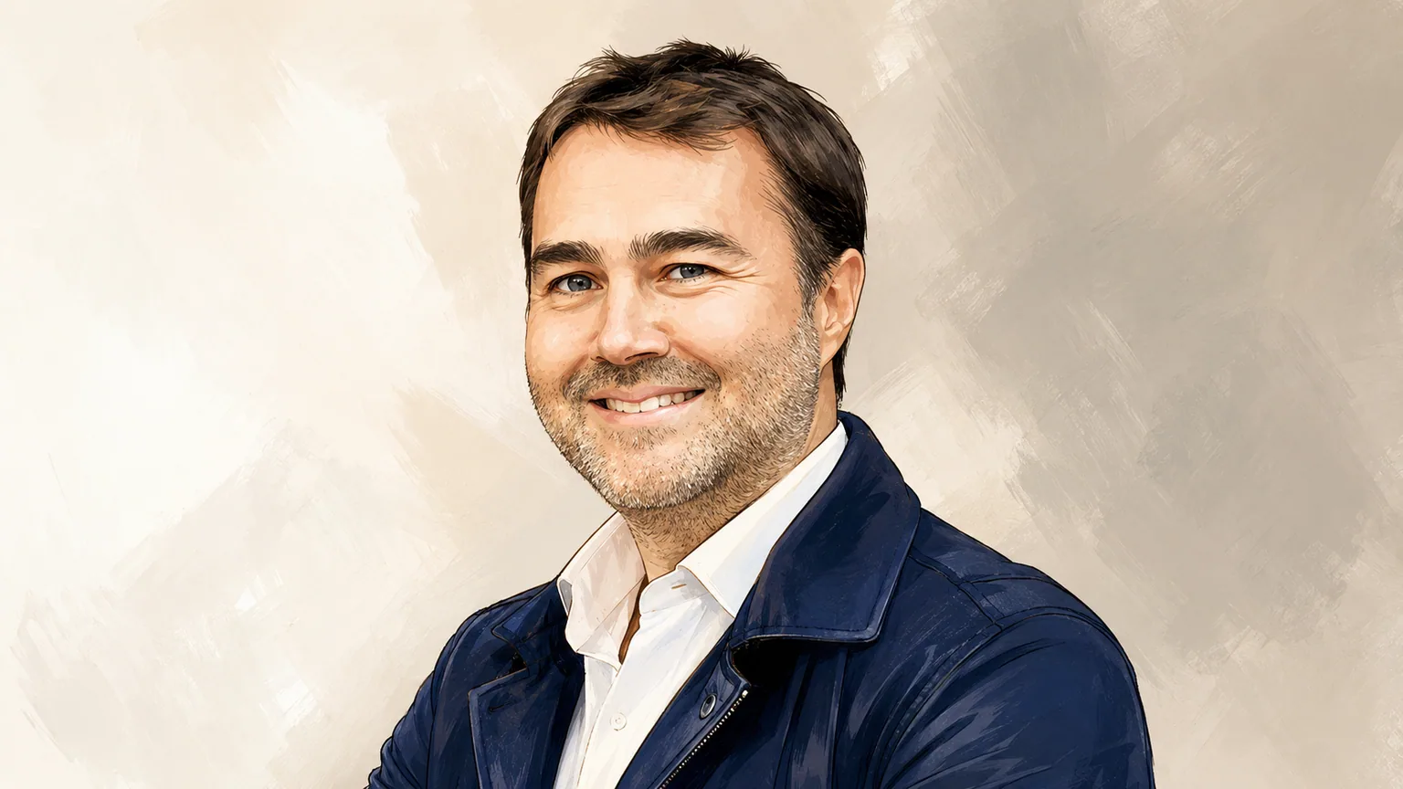 Portrait illustré de Frédéric Mazzella, fondateur de BlaBlaCar